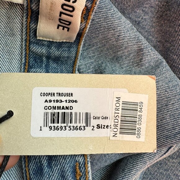 NWT AGOLDE Cooper Trouser Jeans Straight Leg Denim in Command Blue 23 - Picture 7 of 12
